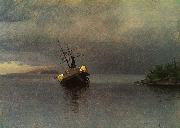 Albert Bierstadt Wreck of the Ancon in Loring Bay, Alaska oil painting on canvas